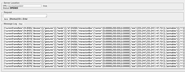 Simple WebSocket Client画面