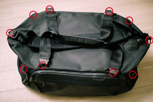 ジョイントが引っ掛けられる場所