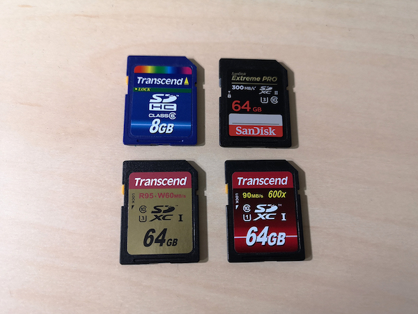SDカード4枚