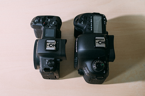 EOS5DとR比較 真上から