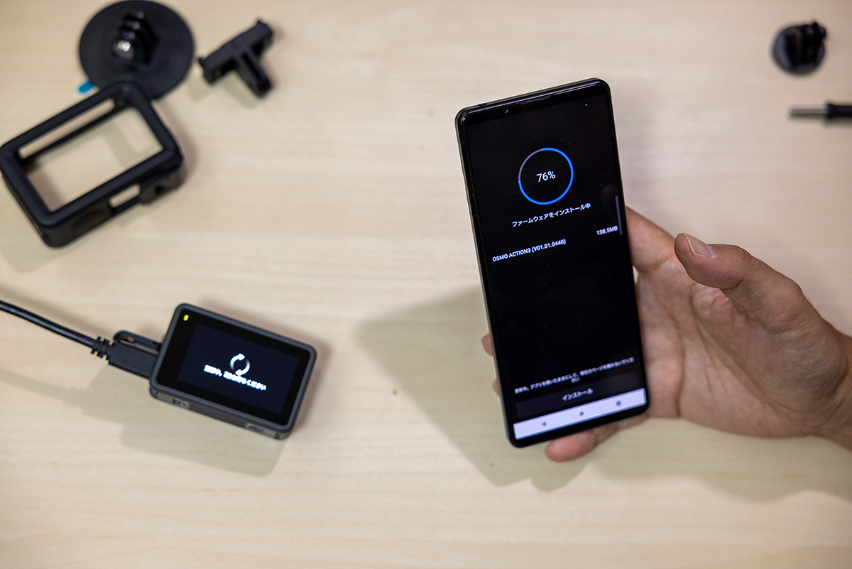 DJI OSMO ACTION 3ファームウェアインストール