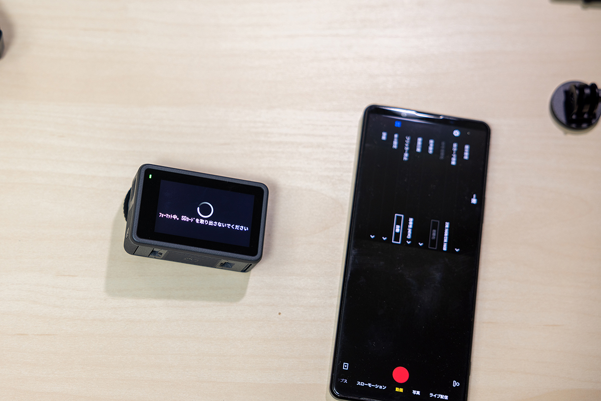 DJI OSMO ACTION 3 SDカード初期化